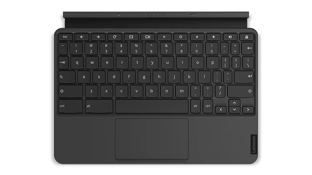 Overhead view of the IdeaPad Duet Chromebook keyboard