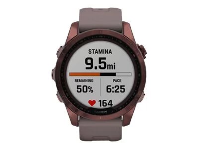 Garmin fenix 7S Sapphire Solar Smartwatch - Cocoa w/ Paloma band