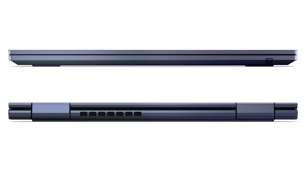 Front and rear views of the ThinkPad C13 Yoga Chromebook laptop closed