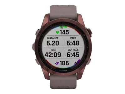 Garmin fenix 7S Sapphire Solar Smartwatch - Cocoa w/ Paloma band