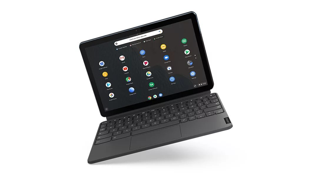 IdeaPad Duet Chromebook als Laptop, Schrägansicht