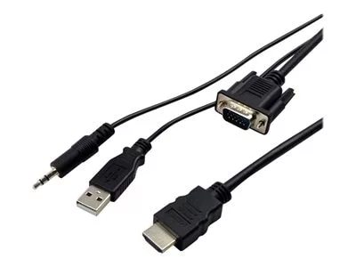 VisionTek VGA to HDMI 1.5M Active Cable (M/M) - video converter