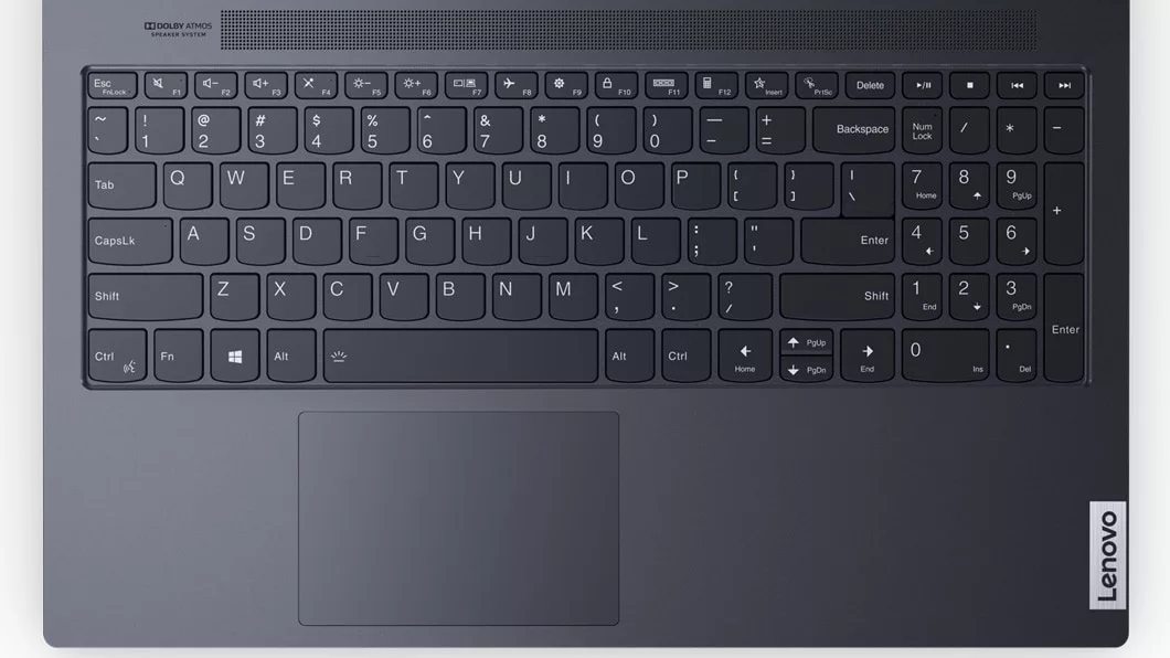 Vista superior del teclado del Lenovo Yoga Slim 7 (38,1 cm, 15")