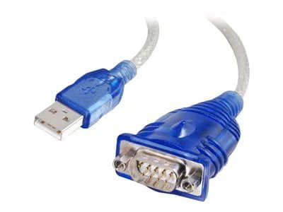 Image of C2G 1.5ft USB to DB9 Serial Cable - RS232 Adapter Cable - serial adapter - USB - RS-232