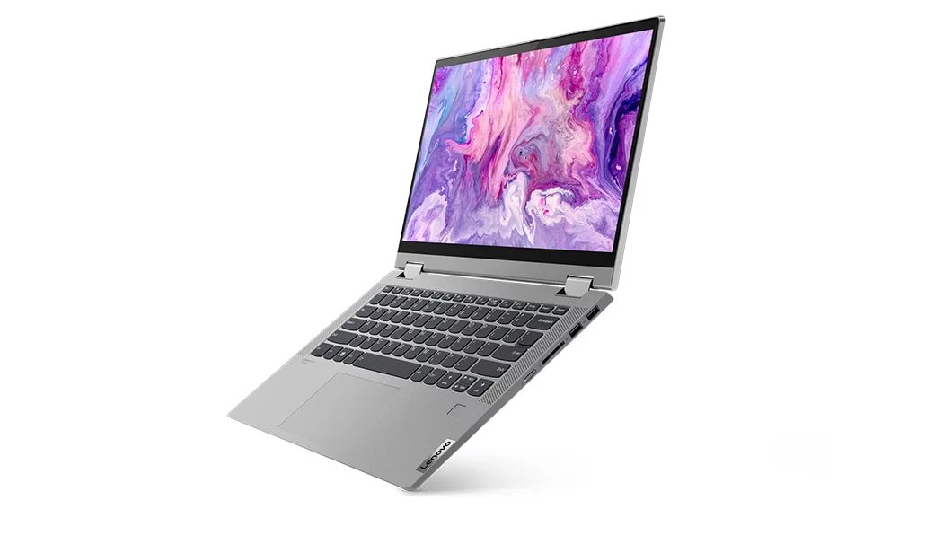 IdeaPad Flex 5 bærbar computer, platingrå, set fra højre side