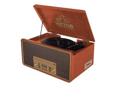 

Victor Monument 8-in-1 Three Speed Turntable with Dual Bluetooth - Mahogany