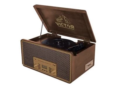 

Victor Monument 8-in-1 Three Speed Turntable with Dual Bluetooth - Espresso