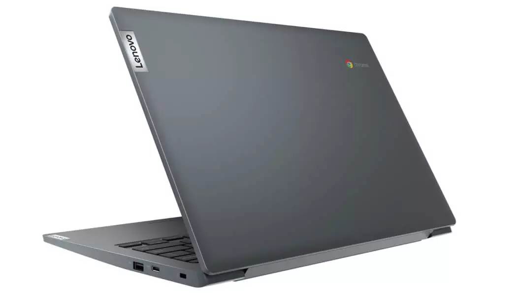 Lenovo IdeaPad 3 Chromebook 14'' Rear Right Side View Slightly Open