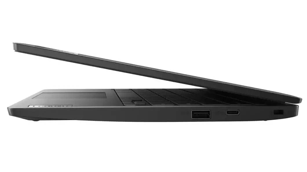 Side view of half closed Lenovo IdeaPad 3 Chromebook (11) 
