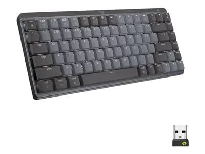 Clavier mécanique tactile Logitech MX silencieux, mini clavier éclairé sans  fil - Graphite