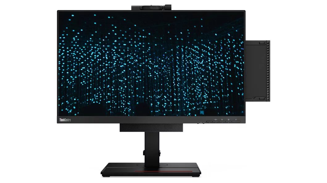 Lenovo ThinkCentre M70q aangesloten op beeldscherm