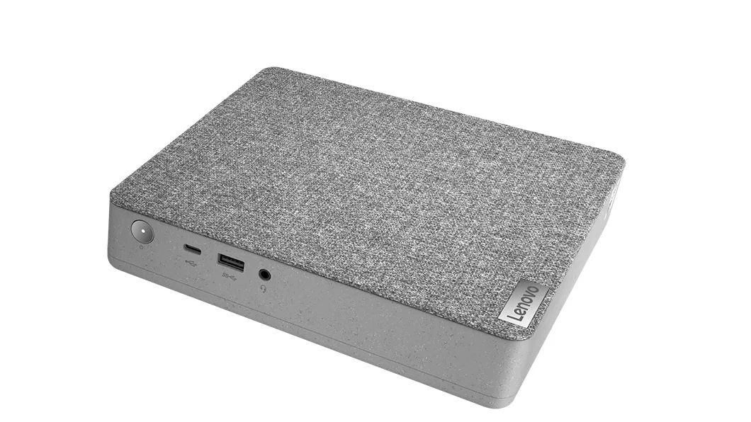 Top right angled view of the IdeaCentre Mini 5i desktop computer