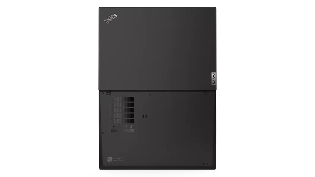 ThinkPad X13 Gen 2 (13inch Intel) laptop – bottom view, lid open flat