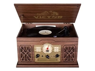 

Victor State 7-in-1 Three Speed Turntable with Dual Bluetooth - Espresso