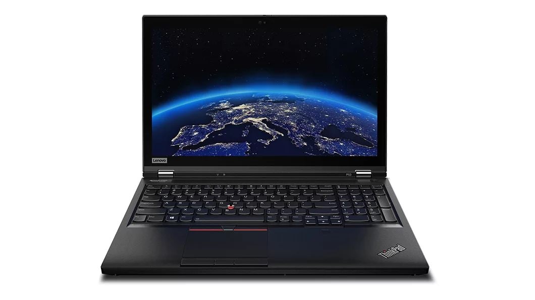 Front angled view of the ThinkPad P53 laptop
