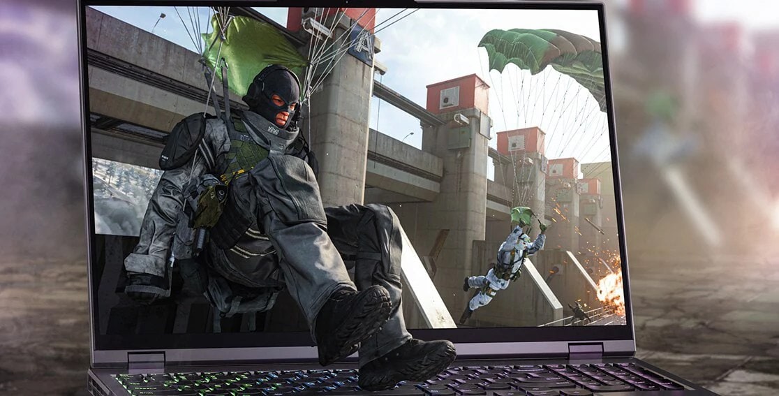Legion 5i Pro Gen 6 (16″ Intel) Call of Duty: Warzone gameplay on screen