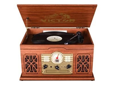 

Victor State 7-in-1 Three Speed Turntable with Dual Bluetooth - Mahogany