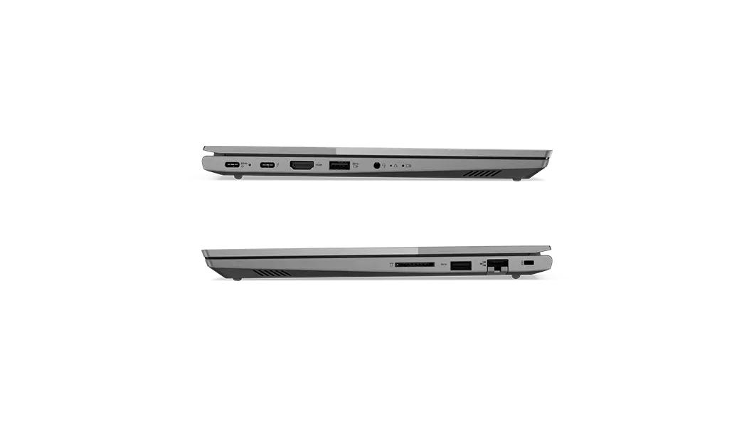 Lenovo ThinkBook 14 Gen 2 Intel laptop left and right side views lid closed.