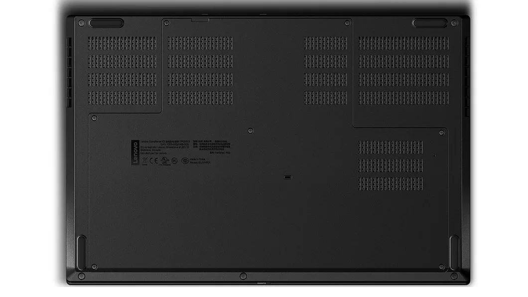 Vue d’en bas du portable ThinkPad P53