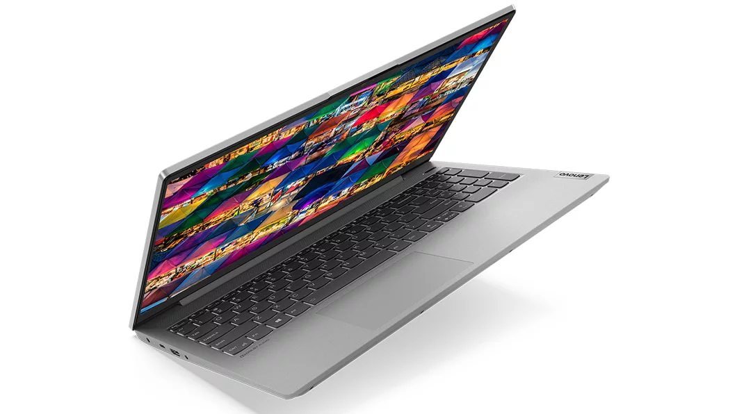 Lenovo IdeaPad 5 (15) AMD bärbar dator hopfälld sedd från vänster