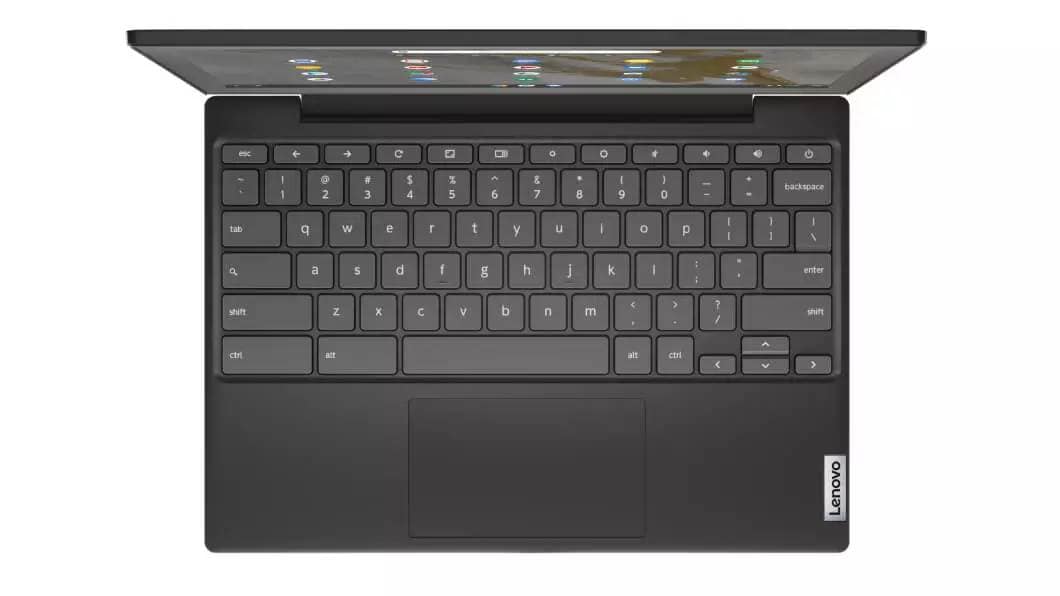 Top view of Lenovo IdeaPad 3 Chromebook (11) keyboard