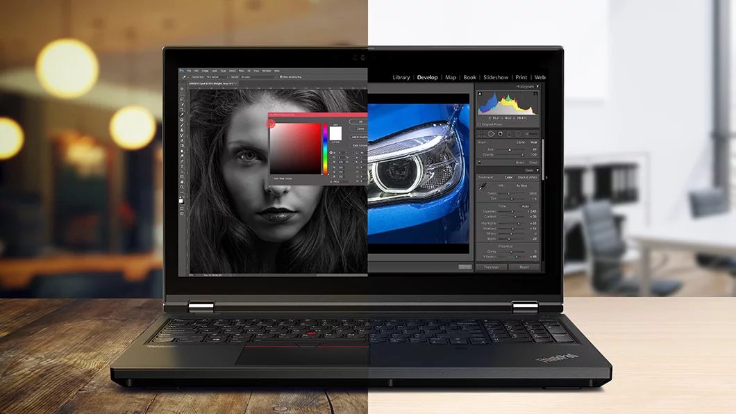 The ThinkPad T15g laptop used for photo and image editing
