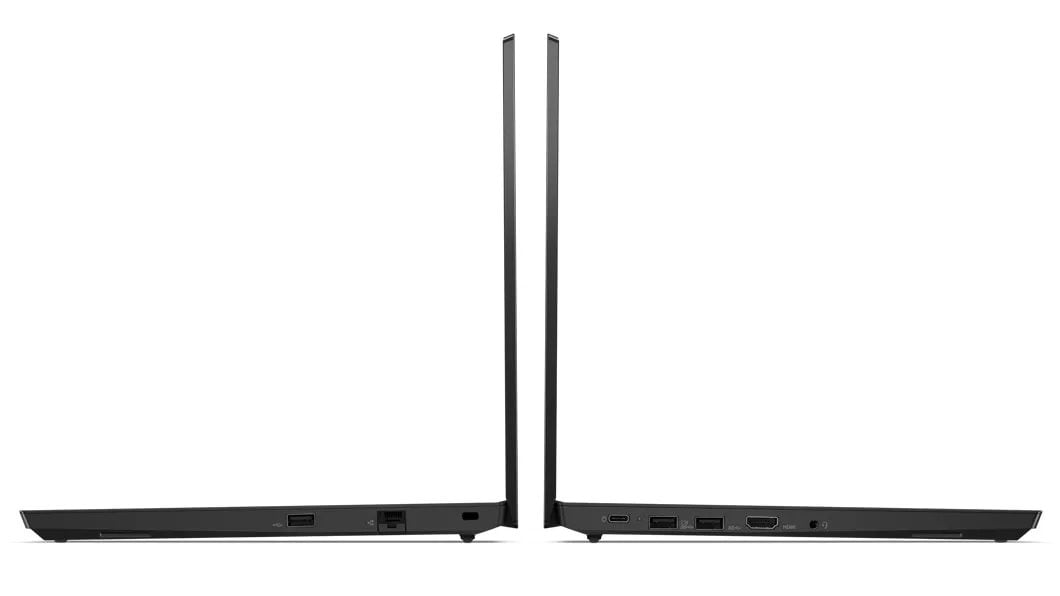 Left and right side views of the Lenovo ThinkPad E14 laptop