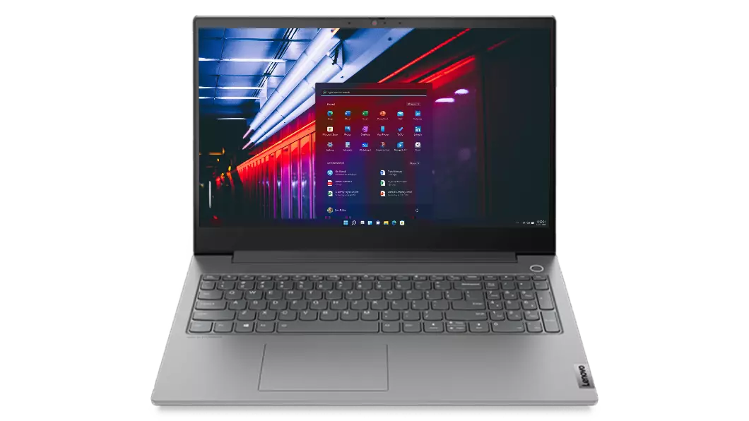 Lenovo ThinkBook 15p front view with keyboard showing