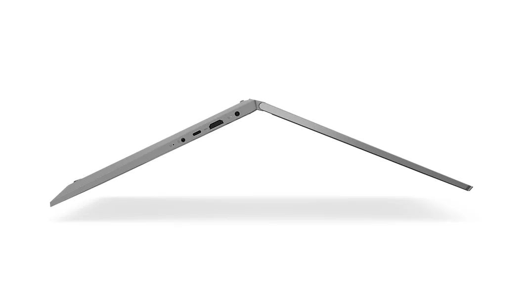 Side view of the platinum grey IdeaPad Flex 5