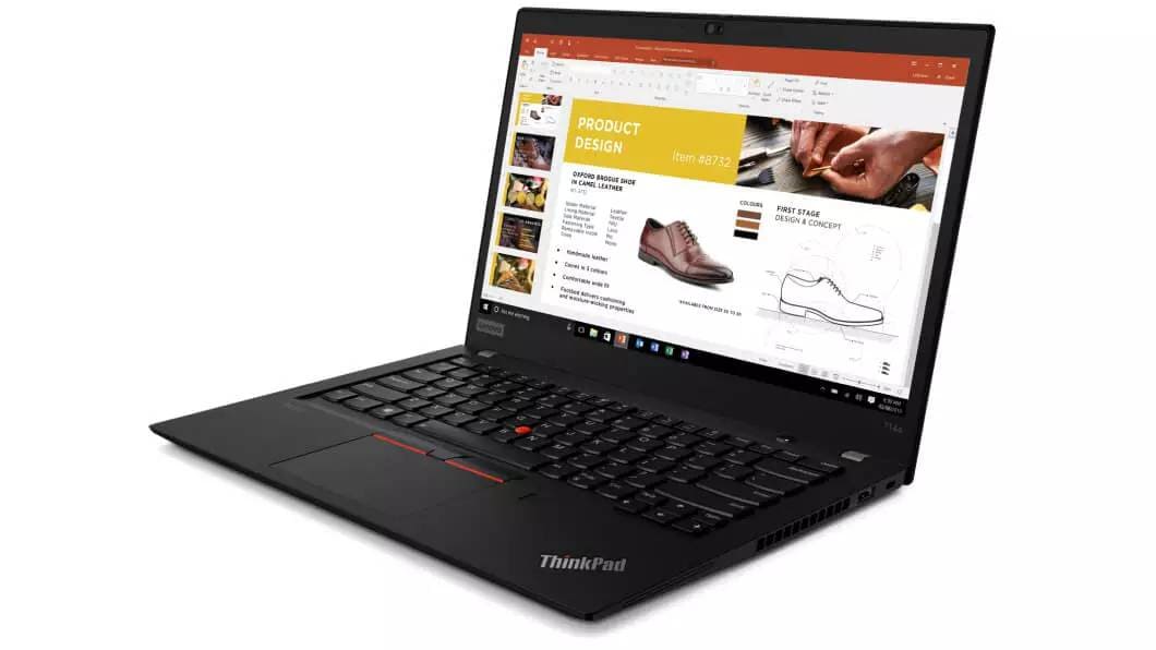 Lenovo ThinkPad T14s (AMD), Seitenansicht