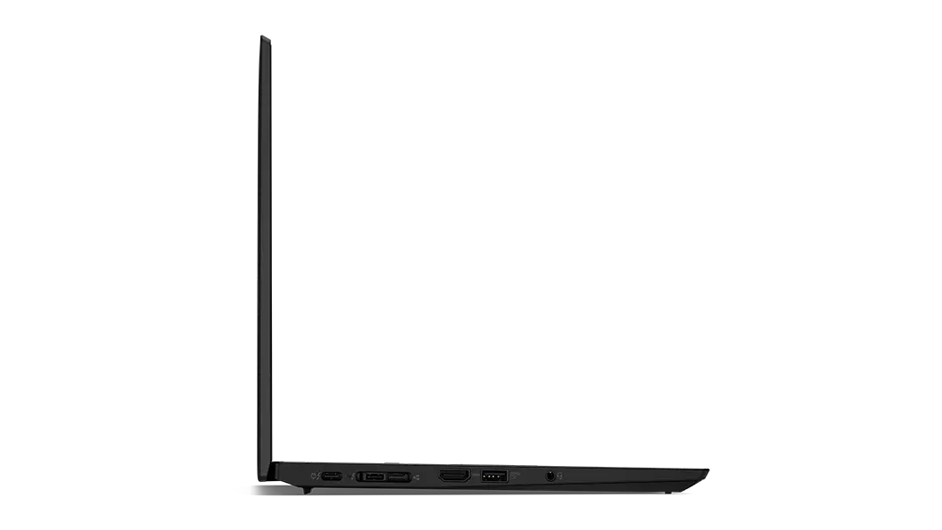 ThinkPad X13 Gen 2 (13inch Intel) bærbar PC – sett fra venstre, lokket åpent