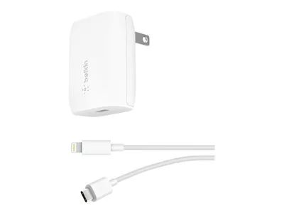 Image of Belkin 18W USB-C PD Wall Charger + USB-C to Lightning Cable
