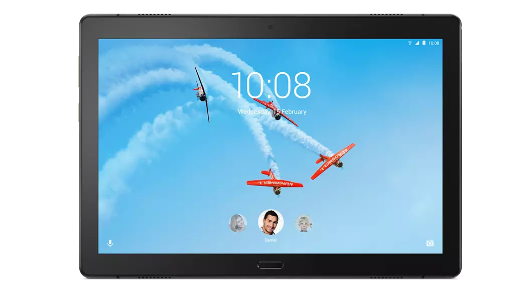 Lenovo Tab P10, front display view.