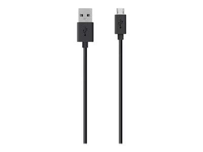 Belkin MIXIT 4ft Micro USB ChargeSync Cable, Black - USB cable - Micro-USB Type B to USB - 4 ft