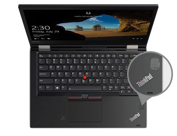 Lenovo Thinkpad Yoga X380 2 en 1 / 13.3 pouces tactile 1920 X 1080 / intel  core i5-8250u 4 cœurs 1.70 @ 3.40 GHz / 512 GO SSD / 16 GO RAM DDR4 /