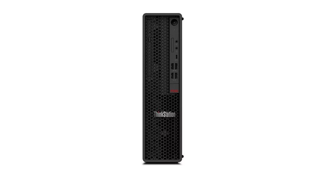 Front view of the ThinkStation P340 SFF workstation.