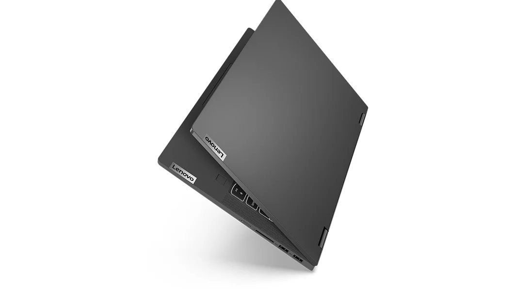 The graphite grey IdeaPad Flex 5 laptop, folded