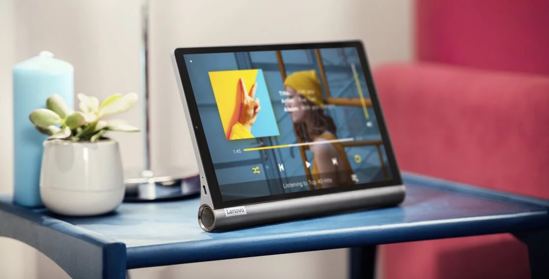 Tablet Lenovo Yoga Smart Tab 10 Pulgadas, 1280x1200 FHD IPS, Multi-touch,  Android 9 Pie, 64GB, 4GB RAM