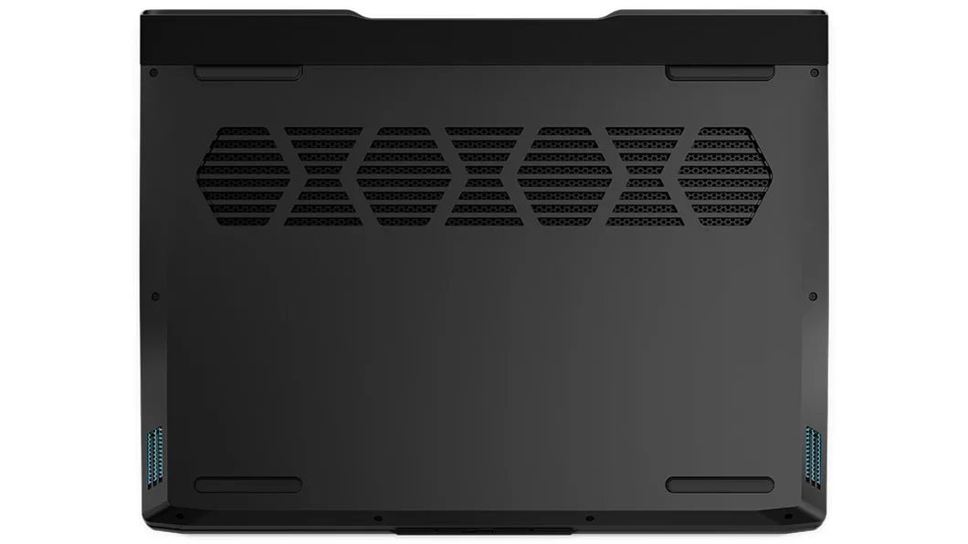 Vista trasera del portátil IdeaPad Gaming 3 7ma Gen (16&quot;, AMD), semicerrado, se ve puertos y ranuras opcionales.  Colores sujetos a disponibilidad.