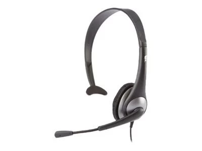 

Cyber Acoustics Mono Headset with Single Plug & Y-adapter - Black