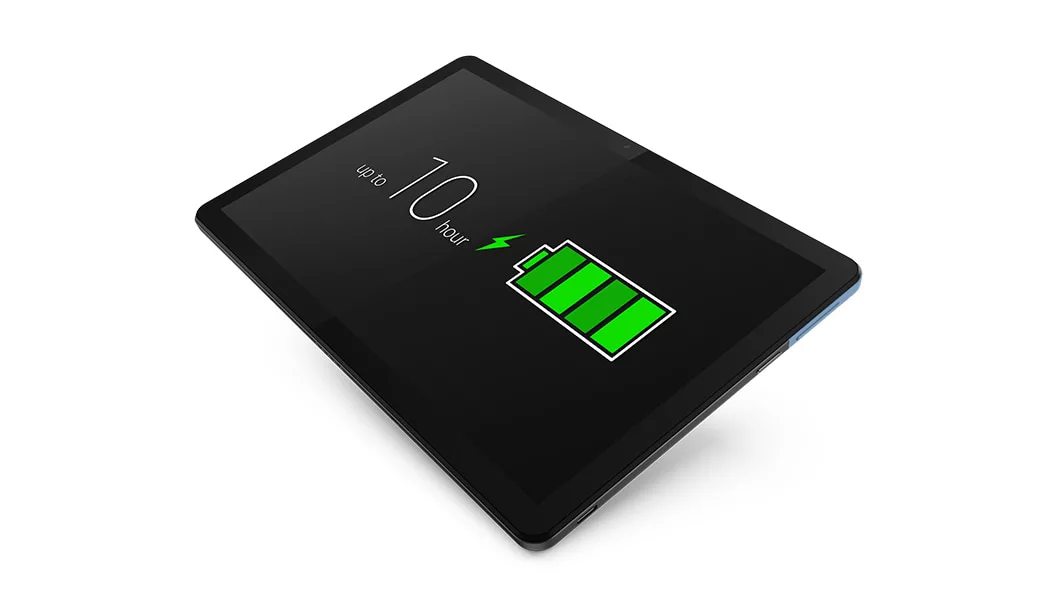 The IdeaPad Duet Chromebook charging up to 10 hours of battery life