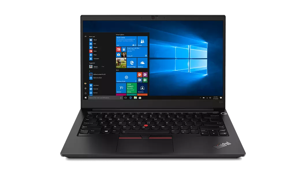 Lenovo ThinkPad E14 Gen 2 (AMD) laptop, front view, open