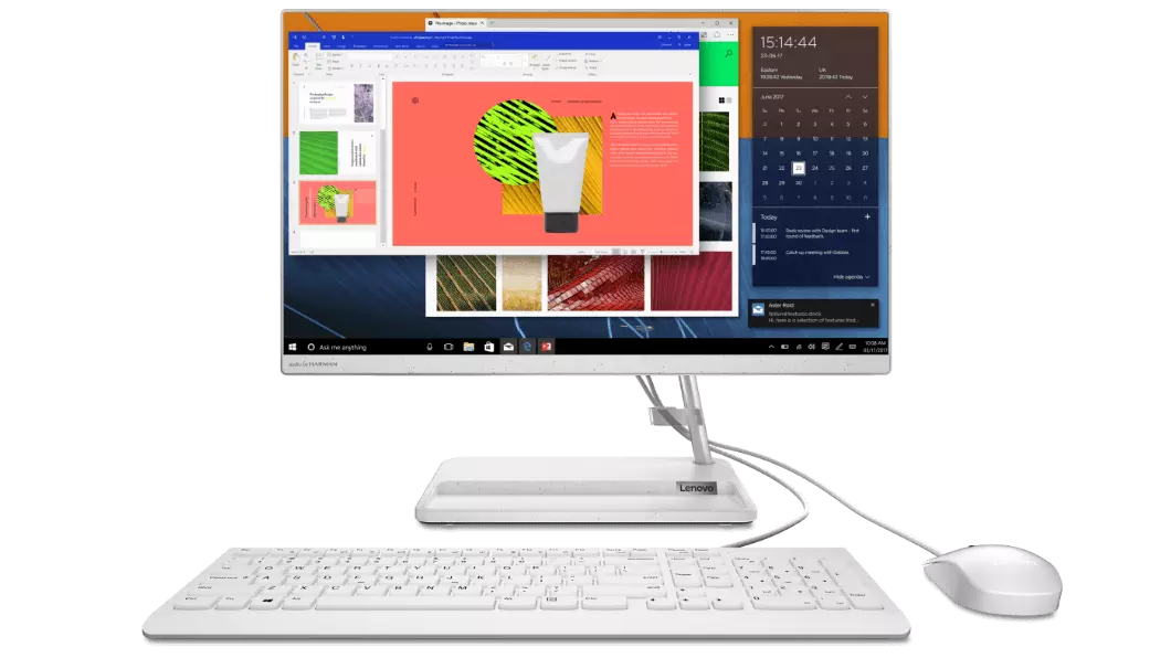 IdeaCentre AIO 3i Gen 6 (22'' Intel) white front facing view keyboard and mouse sold separately