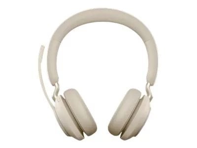  Jabra Evolve2 85 MS Wireless Headphones with Link380a, Stereo,  Beige – Wireless Bluetooth Headset for Calls and Music, 37 Hours of Battery  Life, Advanced Noise Cancelling Headphones : Electronics