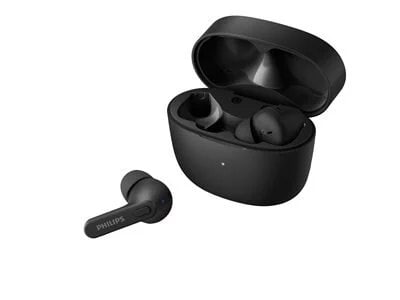 

Philips T2206 True Wireless Headphones with IPX4 Water Resistance, Super-Small Charging case, Integrated Controls, Built-in Microphone, Up to 18 Hours Playtime - Black