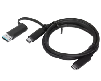 Lenovo ハイブリッド USB Type-C/USB Type-A ケーブル(1メートル