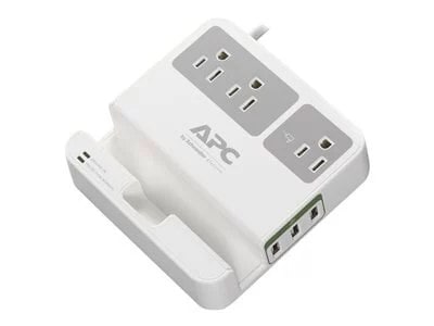 Image of APC Essential SurgeArrest, 3 Outlets, 3 USB Charging Ports, 120V